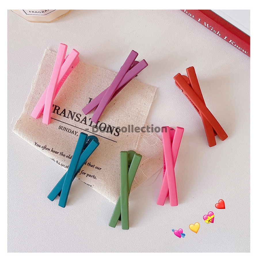 Kẹp Tóc Mỏ Vịt  Chữ X Trơn Nhiều Màu Phong Cách Hàn Quốc - Mã KT011