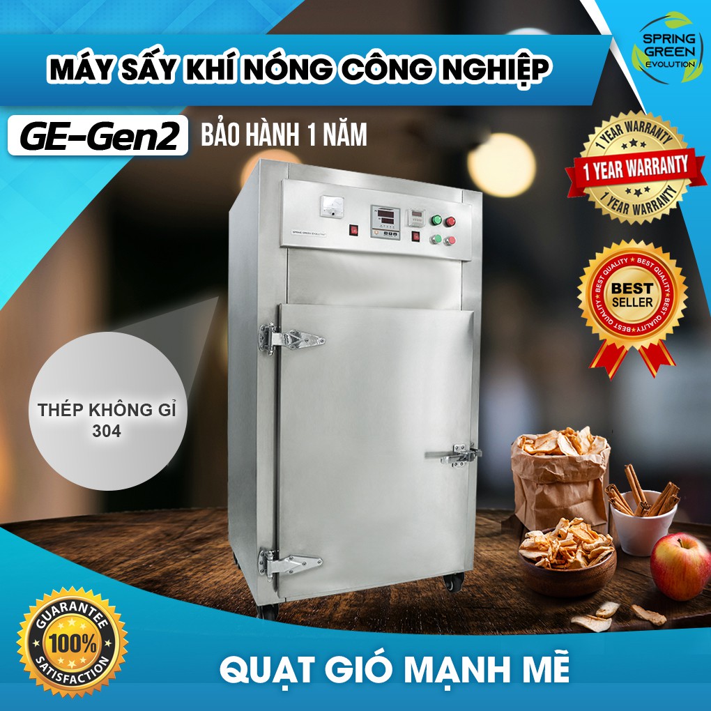 Máy Sấy Thực Phẩm Công Nghiệp GE120 10 Khay. Sấy Cực Nhanh Lại Tiết Kiệm Điện, Sấy Tối Đa 120 Độ. Hàng SGE Thailand!!