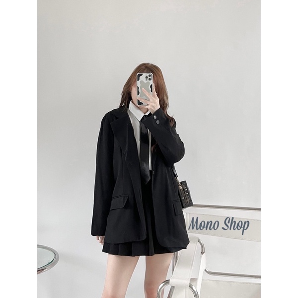 Áo khoác blazer 2 lớp túi nắp chất dày hàng hottrend Ảnh thật/ sẵn Monoshop