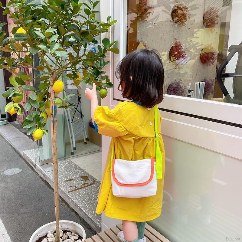 Túi Xách Dáng Vuông Màu Trơn Kiểu Hàn Quốc Đáng Yêu Hợp Thời Trang Dành Cho Bé Gái