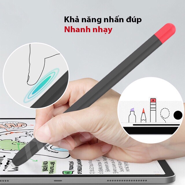 Bao Silicon Apple Pencil 2 cao cấp kiểu bút chì AHA STYLE