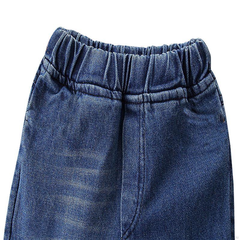 Quần Jeans Dài Phối Tua Rua Cho Bé Gái