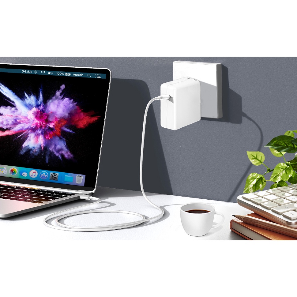 Bộ Sạc Nhanh USB C Cho Book Pro 13 "12" Type C PD Asus DELL HP 96W 87W 61W Mac