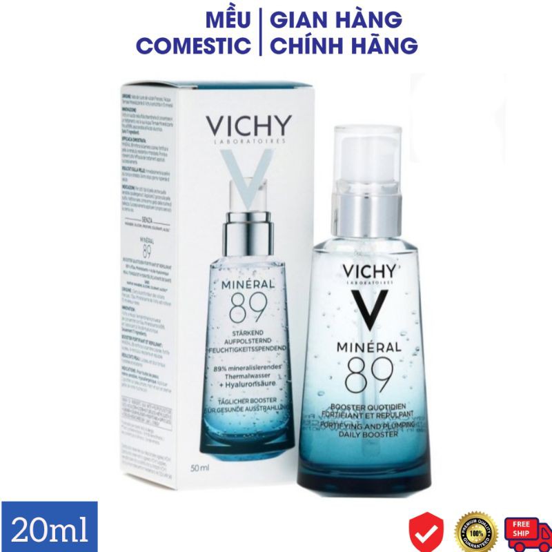 Tinh Chất Khoáng Cô Đặc Vichy Mineral 89 Giúp Da Căng Mịn &amp; Rạng Rỡ 50ml