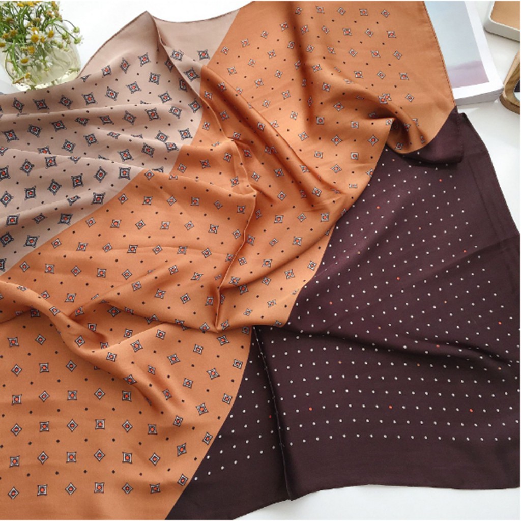 Khăn choàng quấn ngực bandana lụa vuông 70x70 cm