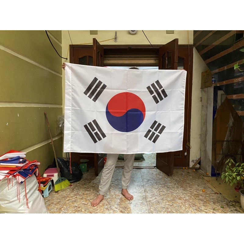 Cờ Hàn quốc 1x1,5m in cờ Hoàng Gia, cờ các nước tuỳ chọn 1x1,5m