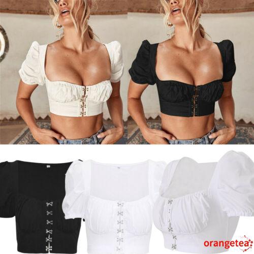 Áo Croptop Tay Ngắn Phối Bèo Thiết Kế Đơn Giản Cho Nữ