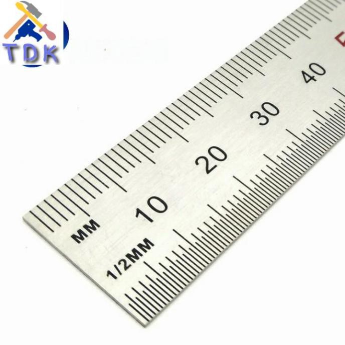 Thước kẻ 60cm C-Mart D0019-600, thước lá thép không gỉ