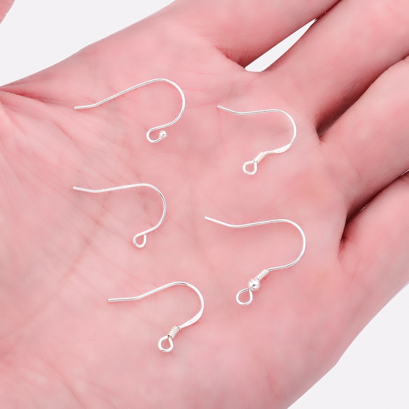 Móc khuyên tai bằng bạc 925 làm trang sức DIY