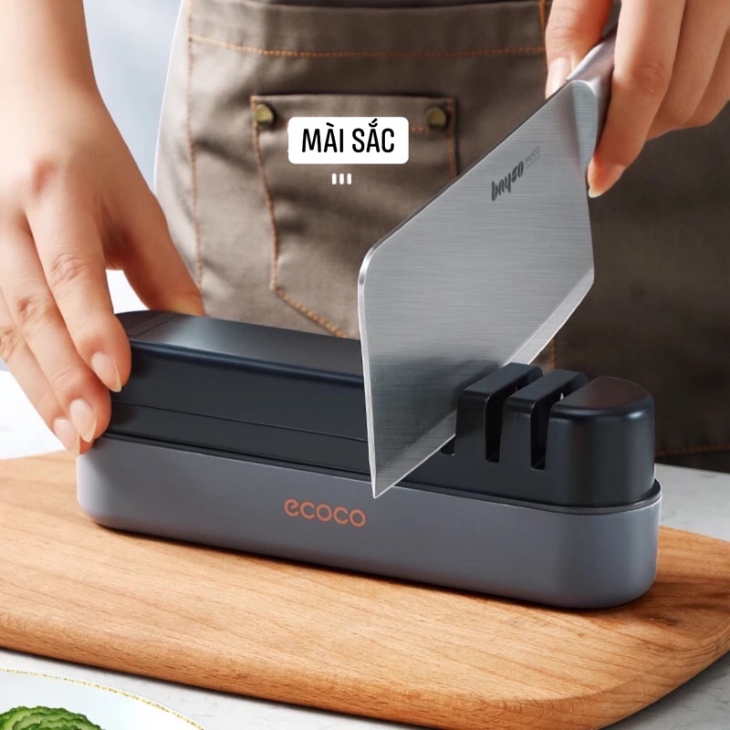 Dụng cụ mài dao kéo 3 rãnh kèm đá mài siêu bén Ecoco - Ecoco 2109