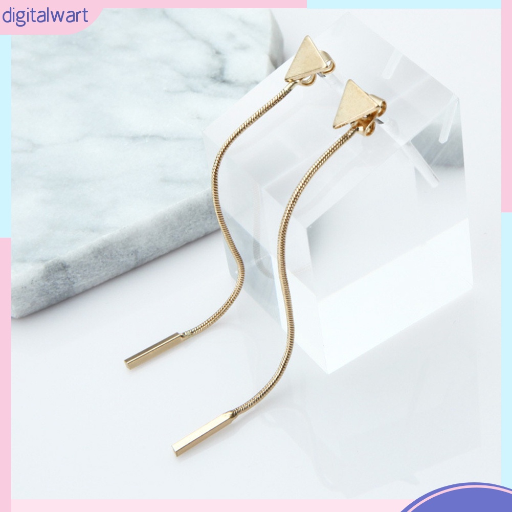 Đôi Bông Tai Dáng Dài Họa Tiết Tam Giác Thời Trang Cho Nữ