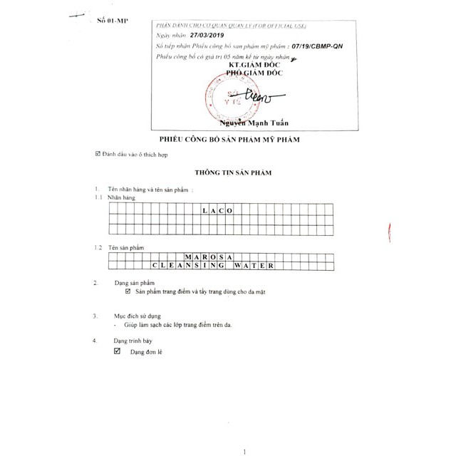 Tẩy Trang Marosa Laco Dưỡng Trắng, Mềm Da, Sạch Sâu, Loại Bỏ Dầu Thừa , Không Khô Da, An Toàn | WebRaoVat - webraovat.net.vn