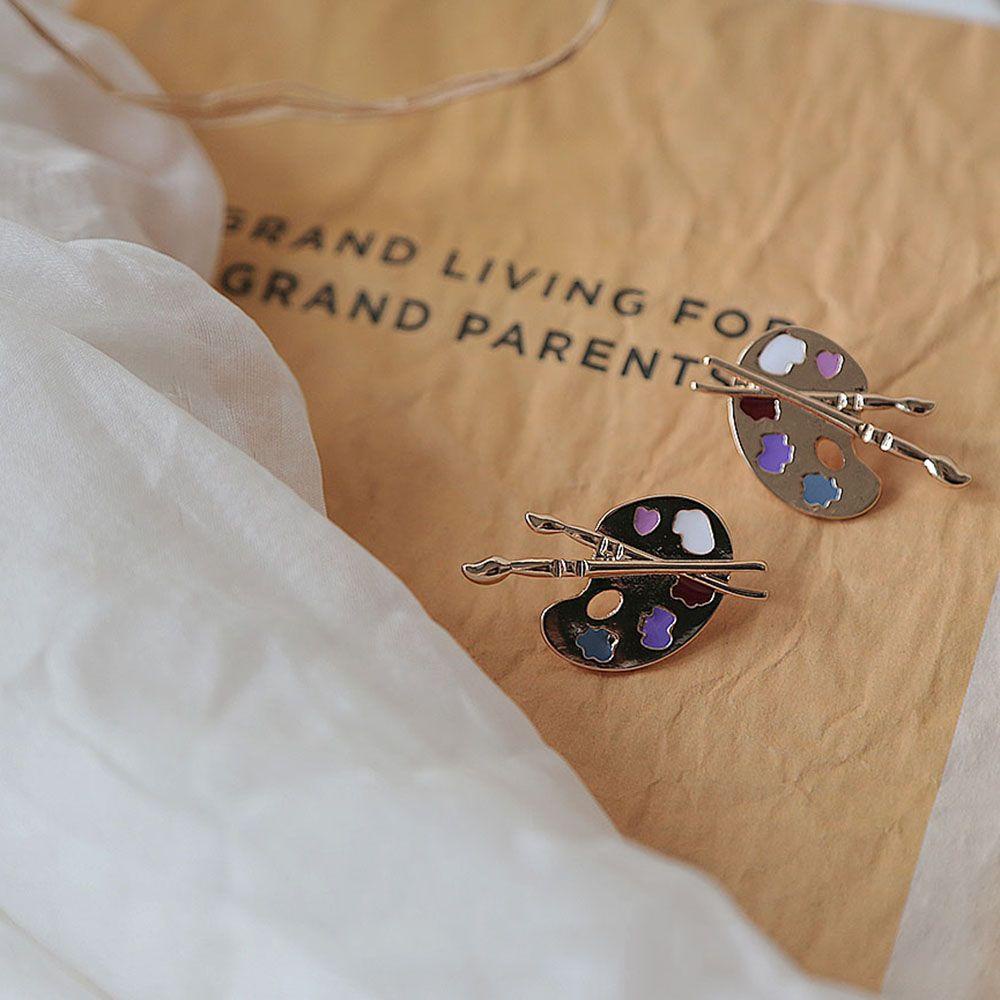 Khuyên Tai Hình Bảng Vẽ Trừu Tượng Độc Đáo VANES1