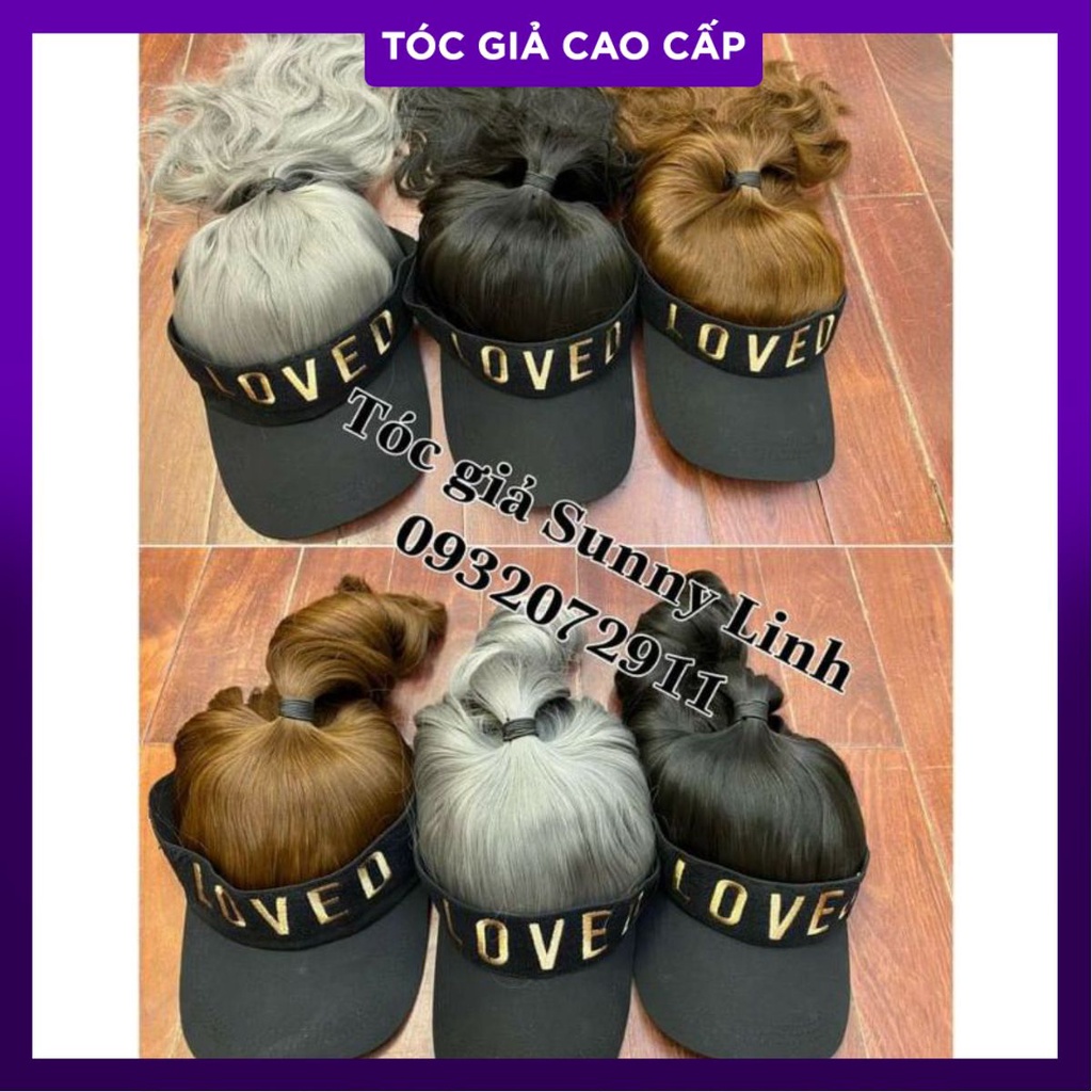 tóc giả dín mũ dạng cột