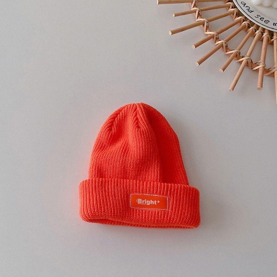 Mũ len beanie hip hop màu neol mác Bright cho bé - M071