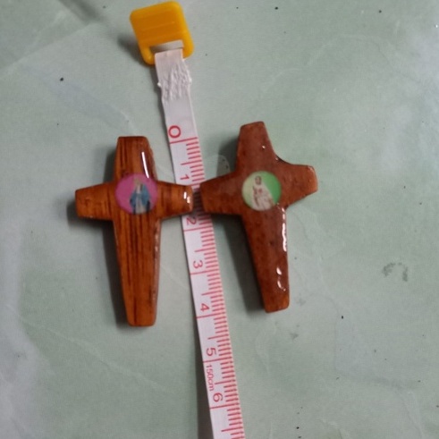 Mặt Vòng cổ Hình Thánh Giá Bằng Gỗ size 25x40mm