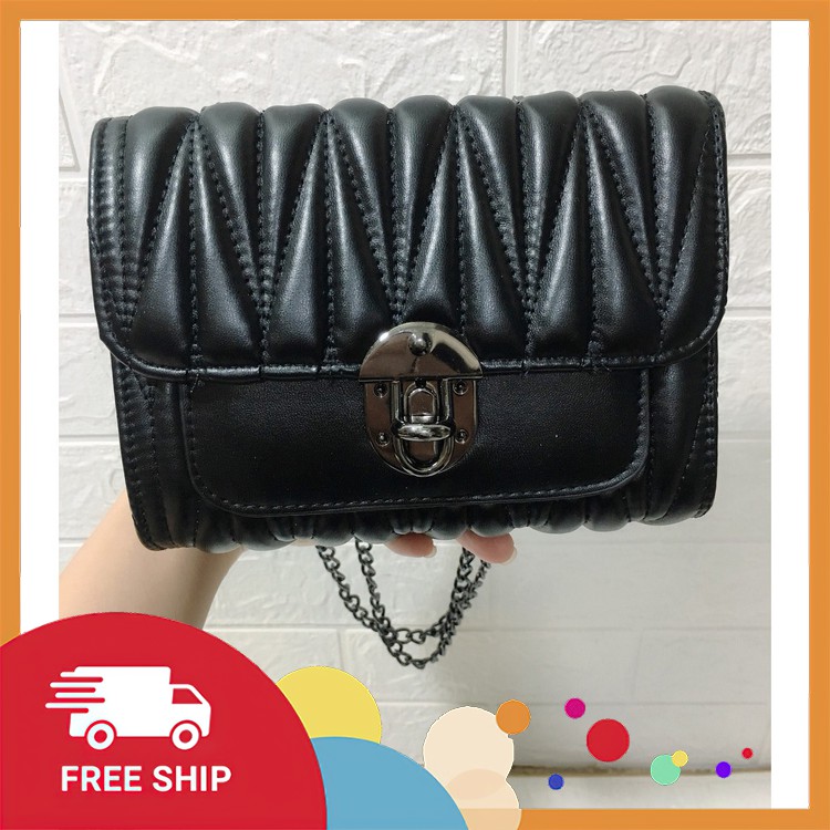 Túi Xách Nữ Da Mềm Trần Sóng Khoá Xoay Giá Rẻ XT011 | BigBuy360 - bigbuy360.vn