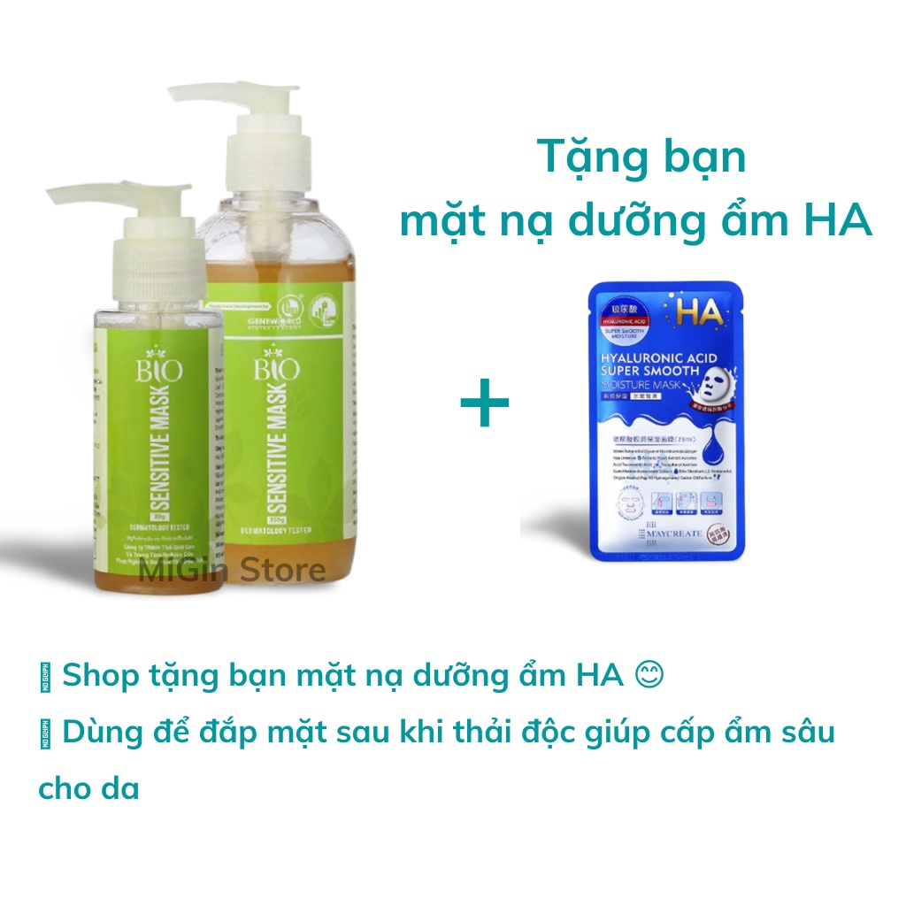 Thải độc BIO SENSITIVE MASK dành cho da nhạy cảm Mediworld 80G 250G