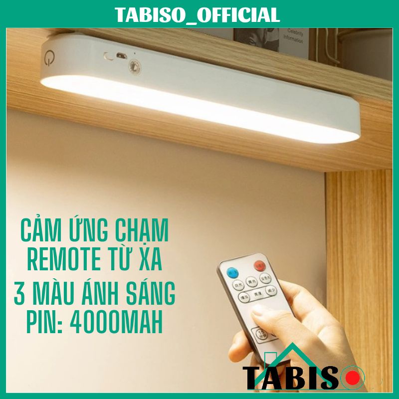 Đèn LED cảm ứng có điều khiển TABISO chống cận có remote tự động cảm biến pin tích điện