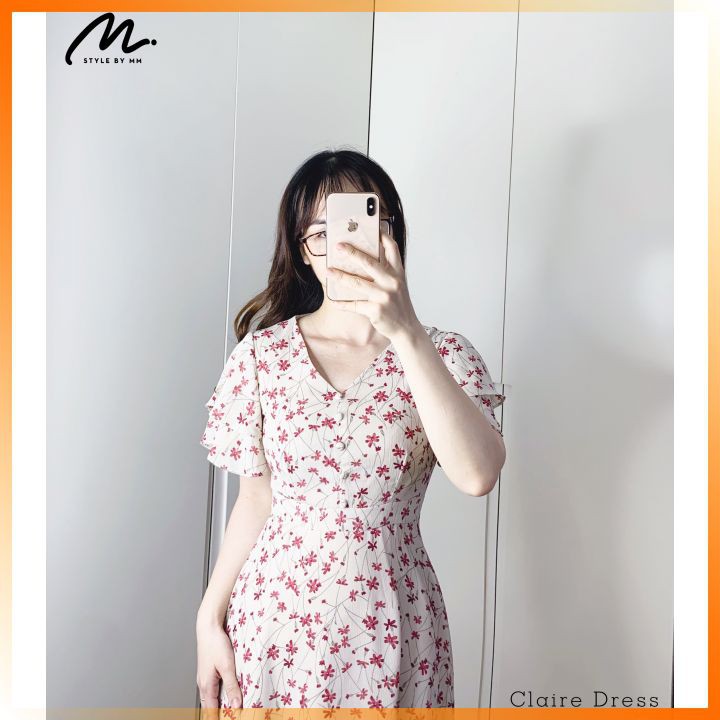 Váy Hoa Nhí, Váy Thiết Kế Chất Liệu Tơ Xước Cao Cấp Dáng Váy Đẹp Tay Cánh Tiên Sang Trọng Nhẹ Nhàng - Style By MM | BigBuy360 - bigbuy360.vn