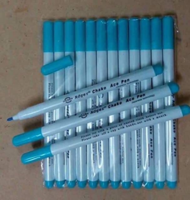 1 vỉ 12 cây bút tự bay màu dùng vẽ lên vải trong nghành may và thêu