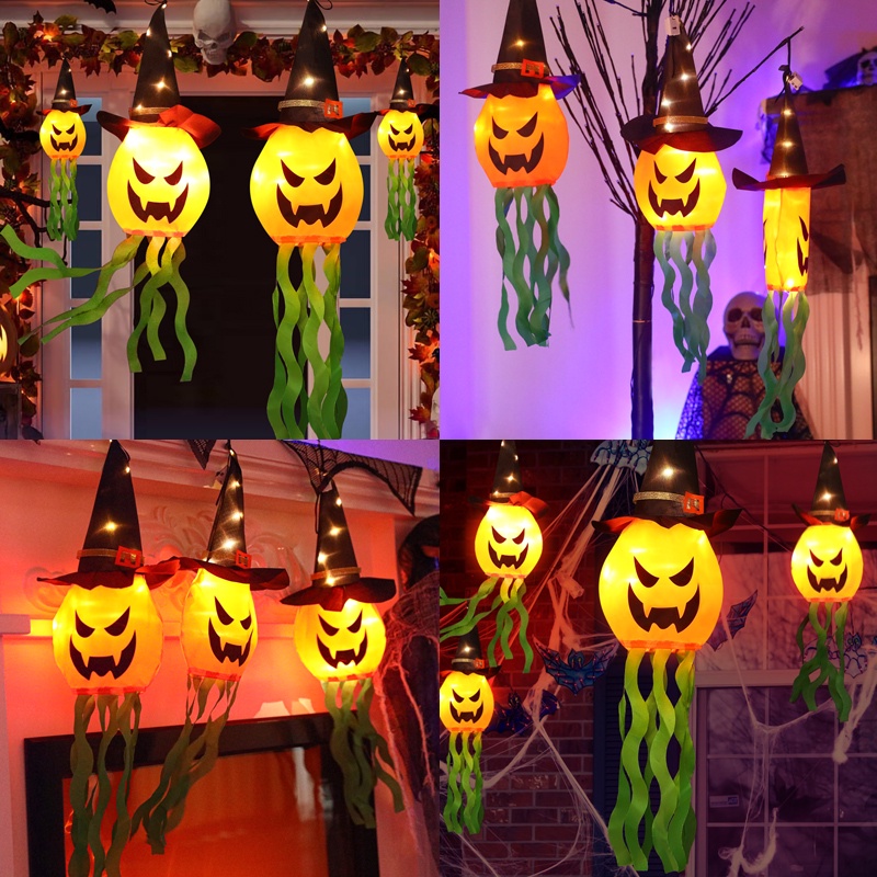 Đèn Lồng Hình Bí Ngô / Mũ Phù Thủy Dùng Trang Trí Lễ Halloween