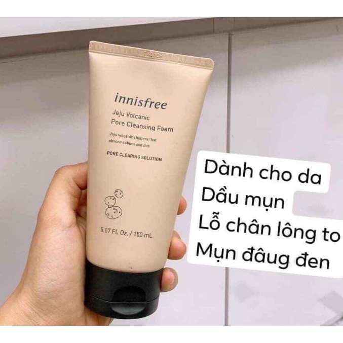 Sữa Rửa Mặt Innisfree Tro Núi Lửa Jeju Volcanic Pore Cleansing Foam 150g- NinaStore | BigBuy360 - bigbuy360.vn