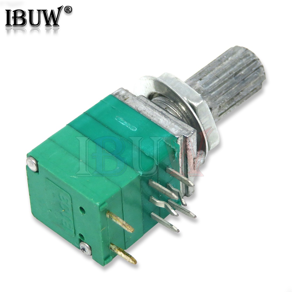 Set 5 Chiết Áp Khuếch Đại Âm Thanh rk097gs 10k 50k 8pin 15mm Màu Xanh Lá Cây rk097
