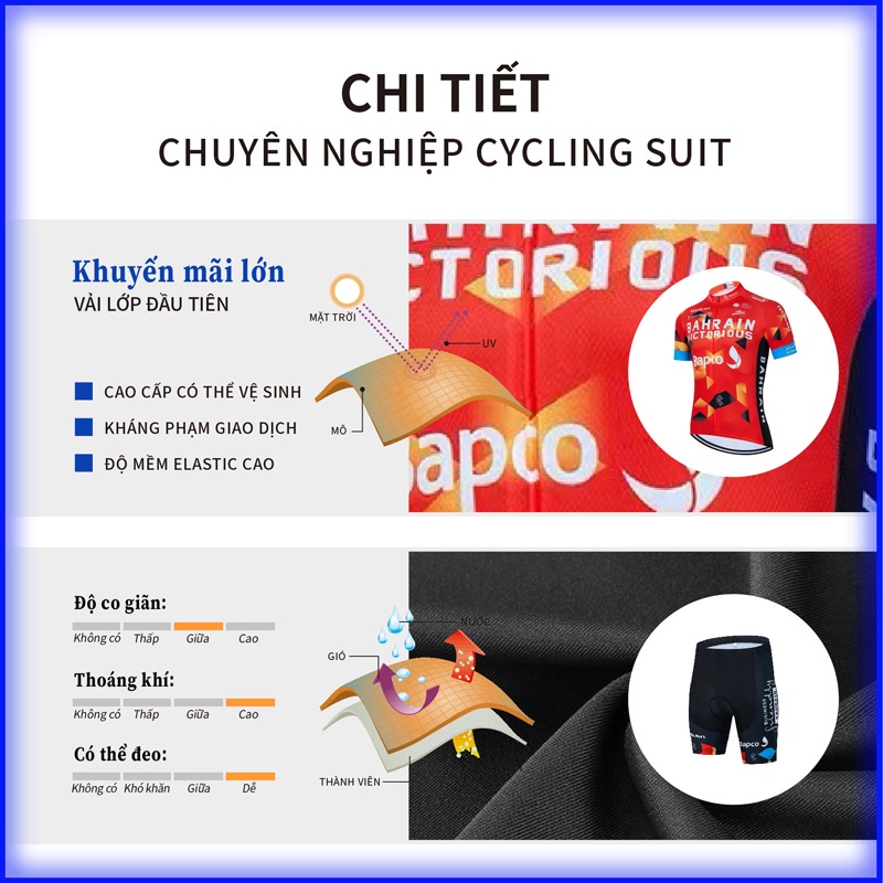 Bộ Quần Áo Đi Xe Đạp Thể Thao Cho Namquần đạp xe