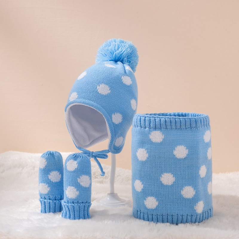 1 Bộ Gồm Mũ beanie + Găng Tay + Găng Tay + Mũ beanie Giữ Ấm Mùa Đông