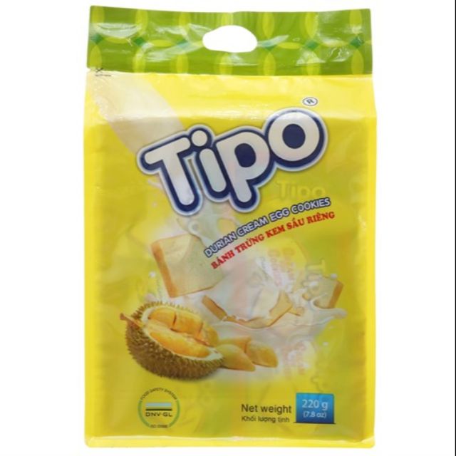 Bánh trứng kem sầu riêng Tipo gói 220g