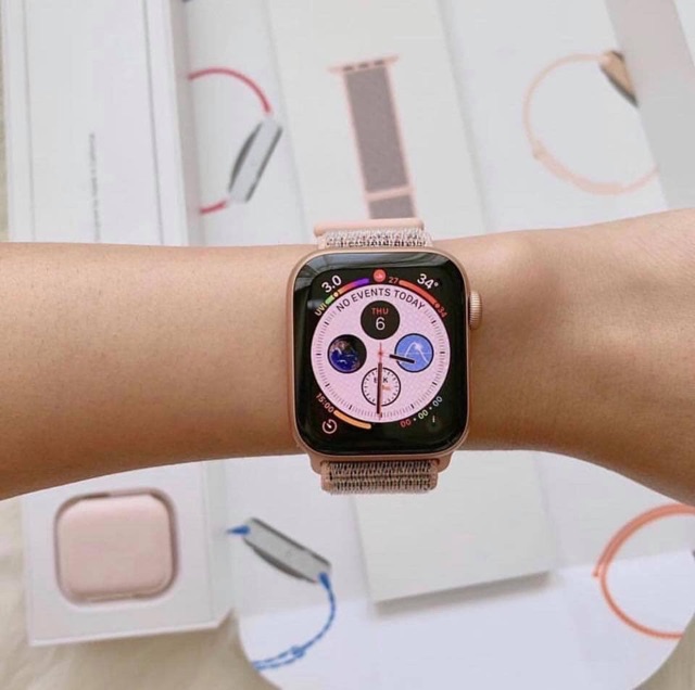 Dây nylon loops màu hồng xinh xắn dành cho apple watch