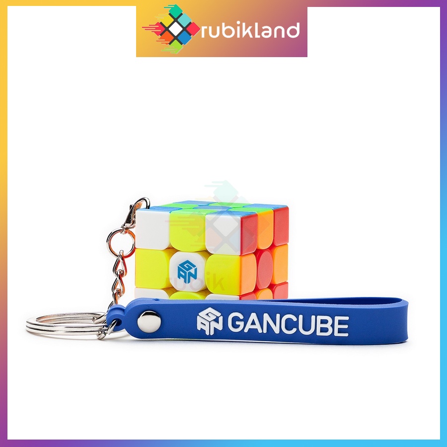 Rubik Gan 330 Rubic Gan330 Stickerless Móc Khóa Rubik 3 Tầng Đồ Chơi Trí Tuệ Trẻ Em