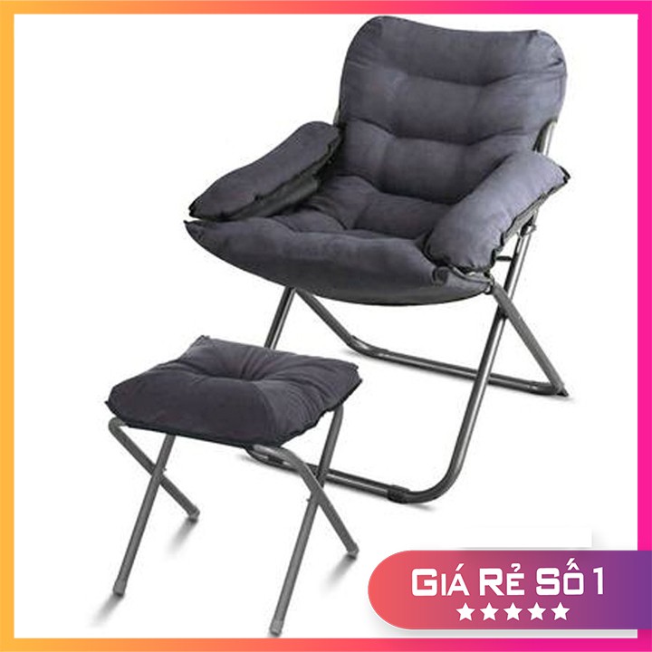 Ghế Gấp Sofa Kèm Tựa Chân 𝗙𝗥𝗘𝗘 𝗦𝗛𝗜𝗣 Ghế Thư Giãn LSC Ngủ Trưa Văn Phòng Ghế Xếp Có Đệm ngủ rất êm siêu nhẹ