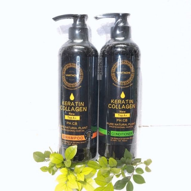 Cặp dầu gội xả cao cấp Keratin Collagen Vantachi