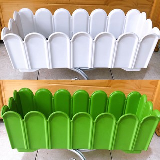 [Size Lớn] Chậu Nhựa Hàng Rào - chậu trồng cây trang trí sân vườn (nhựa tốt rất chắc chắn KT: D64xR25XC23)