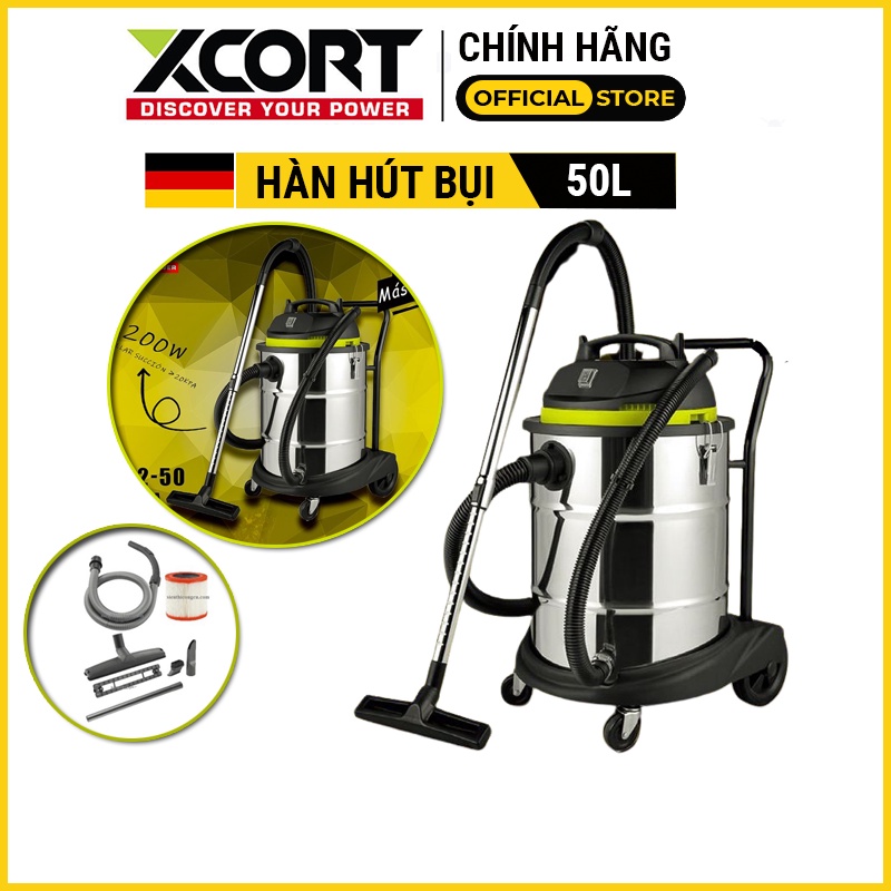 Máy Hút Bụi Công Nghiệp - Máy hút bụi công nghiệp khô và ướt 50L 2200W XCORT