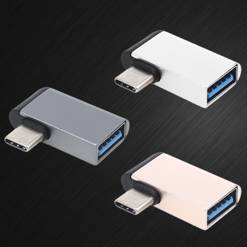 Đầu Chuyển Đổi Usb C Sang Usb 3.0 Otg 90 Độ Bằng Kim Loại Cho Macbook Laptop - Samsung Hua-Wei Tablet Điện Thoại Di Động