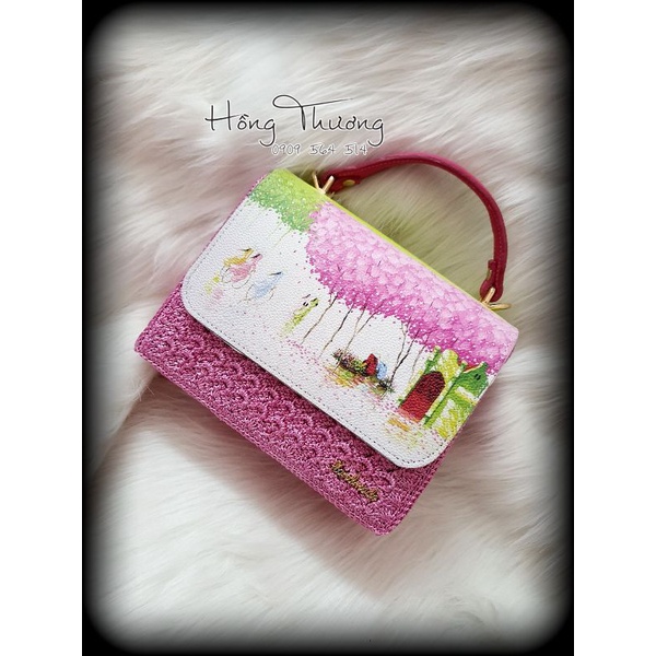Giỏ xách Handmade - túi hộp da thật