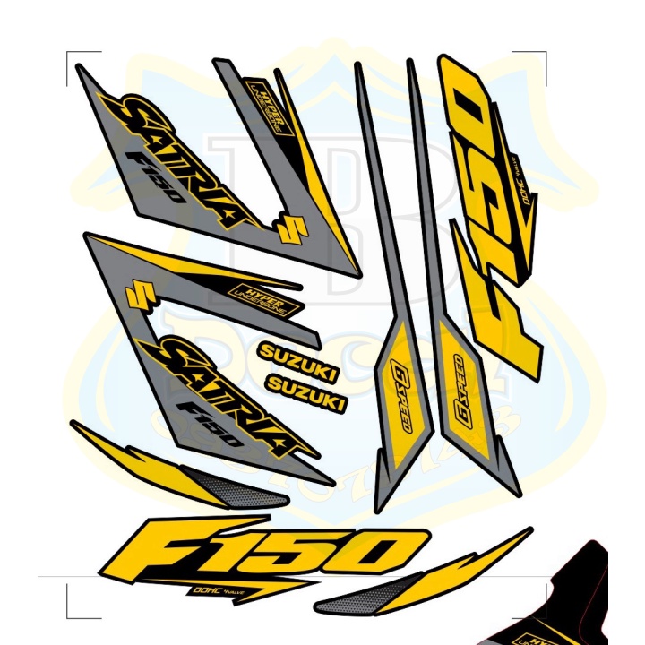 ( Quí khách vui lòng mang ra tiệm cho thợ dán ) Tem satria fi đen