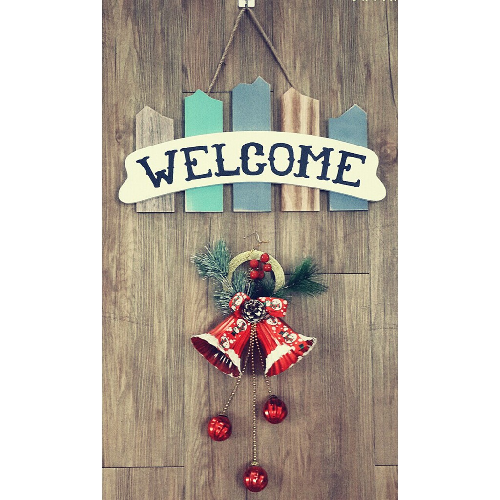 Bảng gỗ Welcome treo trang trí