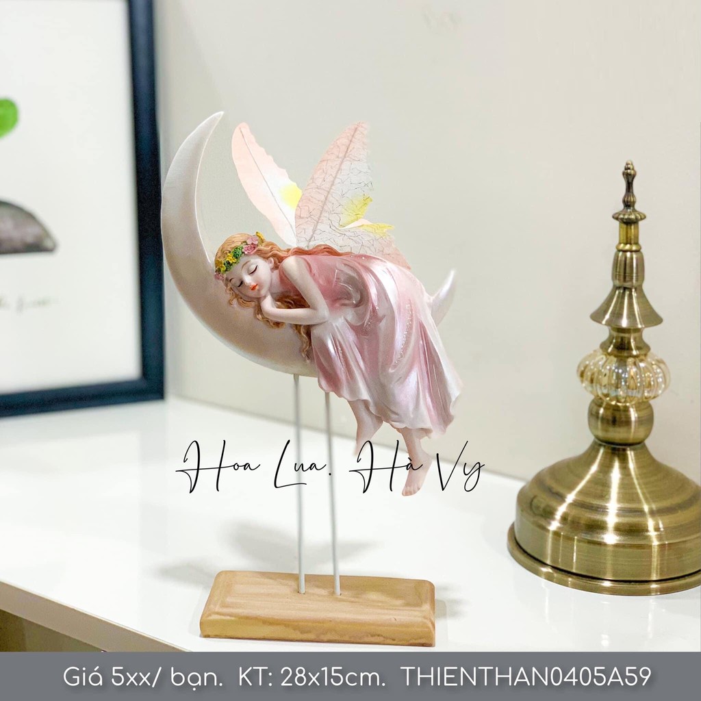 Tượng Thiên Thần Mặt Trăng - Tượng Cô Tiên Decor Trang Trí