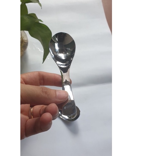 Bộ 2 Thìa ăn phở, thìa inox ăn cơm, thìa sâu lòng dài 16cm hàng xịn sáng bóng  (ảnh thật)