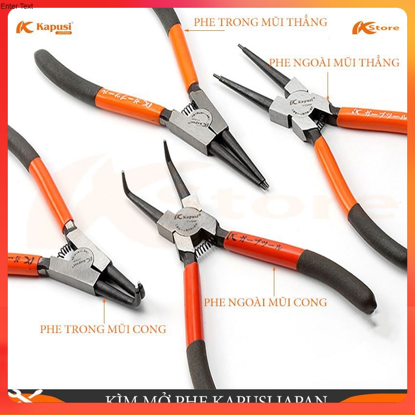 BỘ 4 KÌM MỞ PHE KAPUSI JAPAN 7INCH/175MM