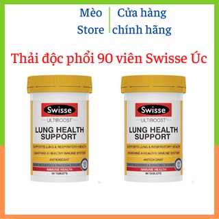 Thải Độc Phổi Swisse Lung Health Support 90 viên- Hàng nội địa Úc, có tem chemist