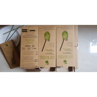 Ông hút cỏ bàng/tre khô Love natural xuất khẩu Châu Âu (10pack)  để được 6 tháng