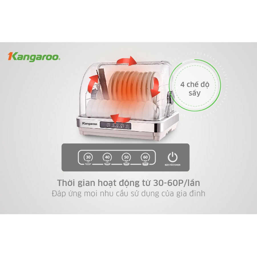 Máy sấy bát đũa KG45DUV chính hãng - Tiệt trùng bằng tia UV Khử Khuẩn 99,9% bảo vệ sức Khỏe cho gia đình bạn - BH 1 năm
