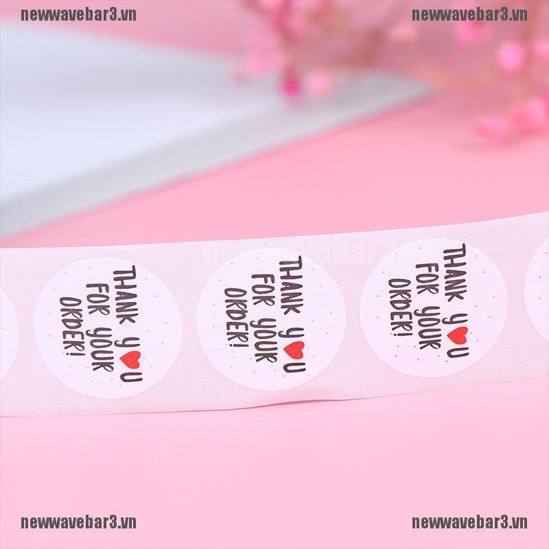 Set 500 Miếng Dán In Chữ Thank You For Your Order