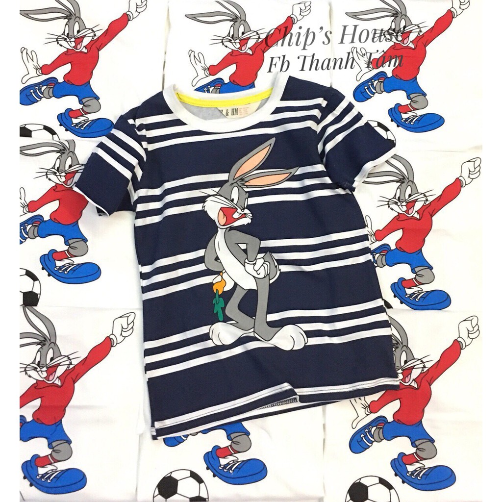 Áo phông cotton thỏ bugs bunny cho bé