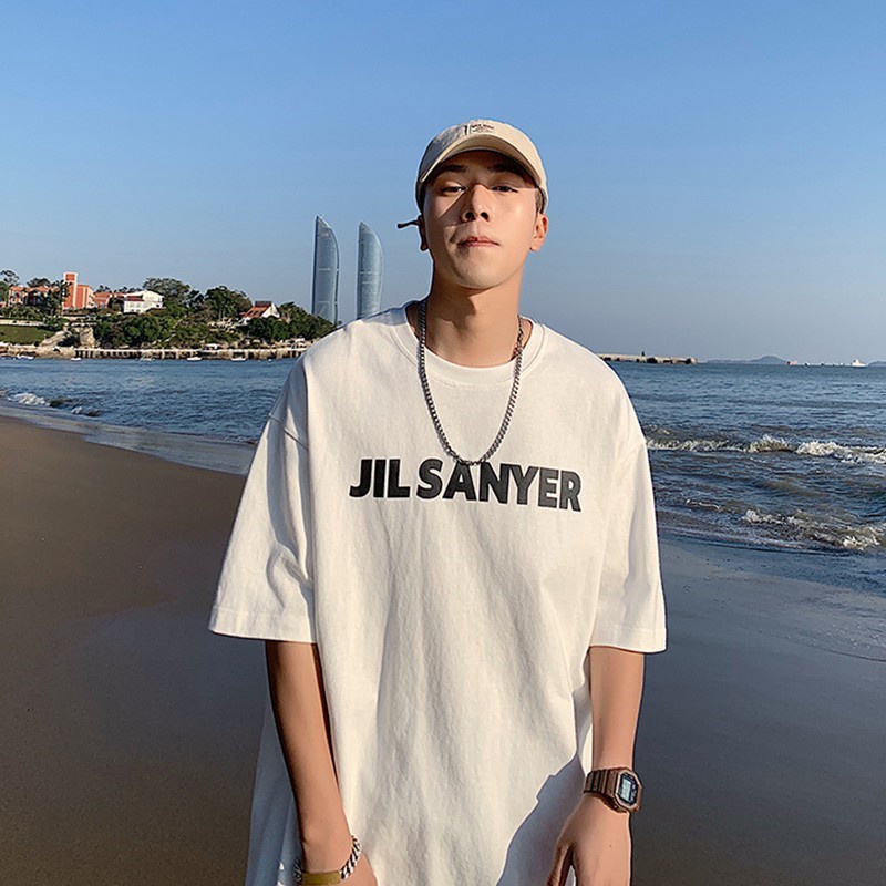 Áo thun unisex nam nữ form rộng tay lỡ phông teen cổ tròn JIL SANYER oversize cotton giá rẻ basic đen trắng tee pull